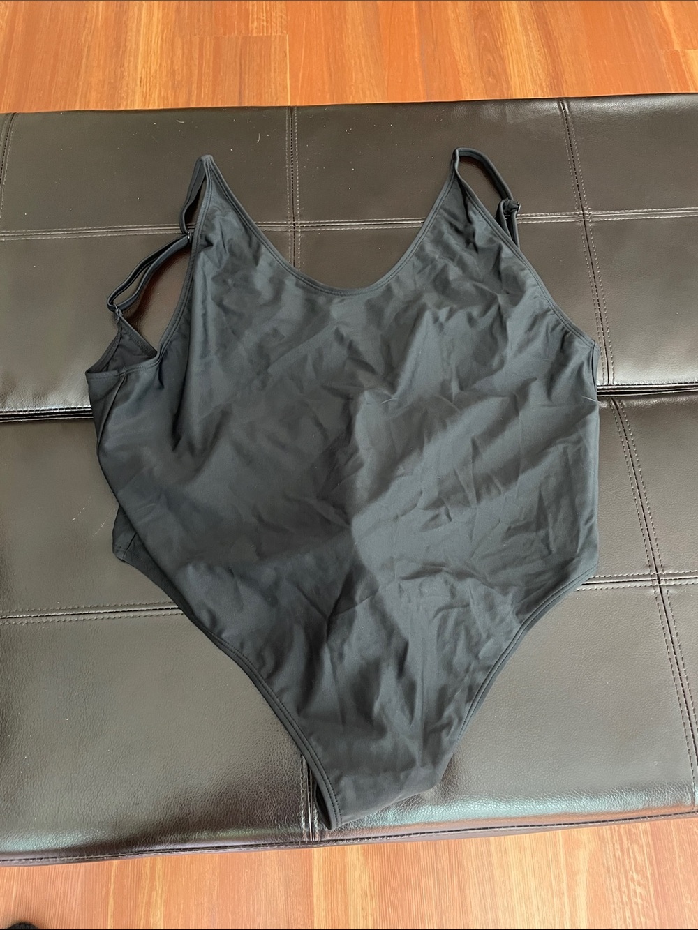 Fabletics Black Scoop-Neck One-Piece Swimsuit